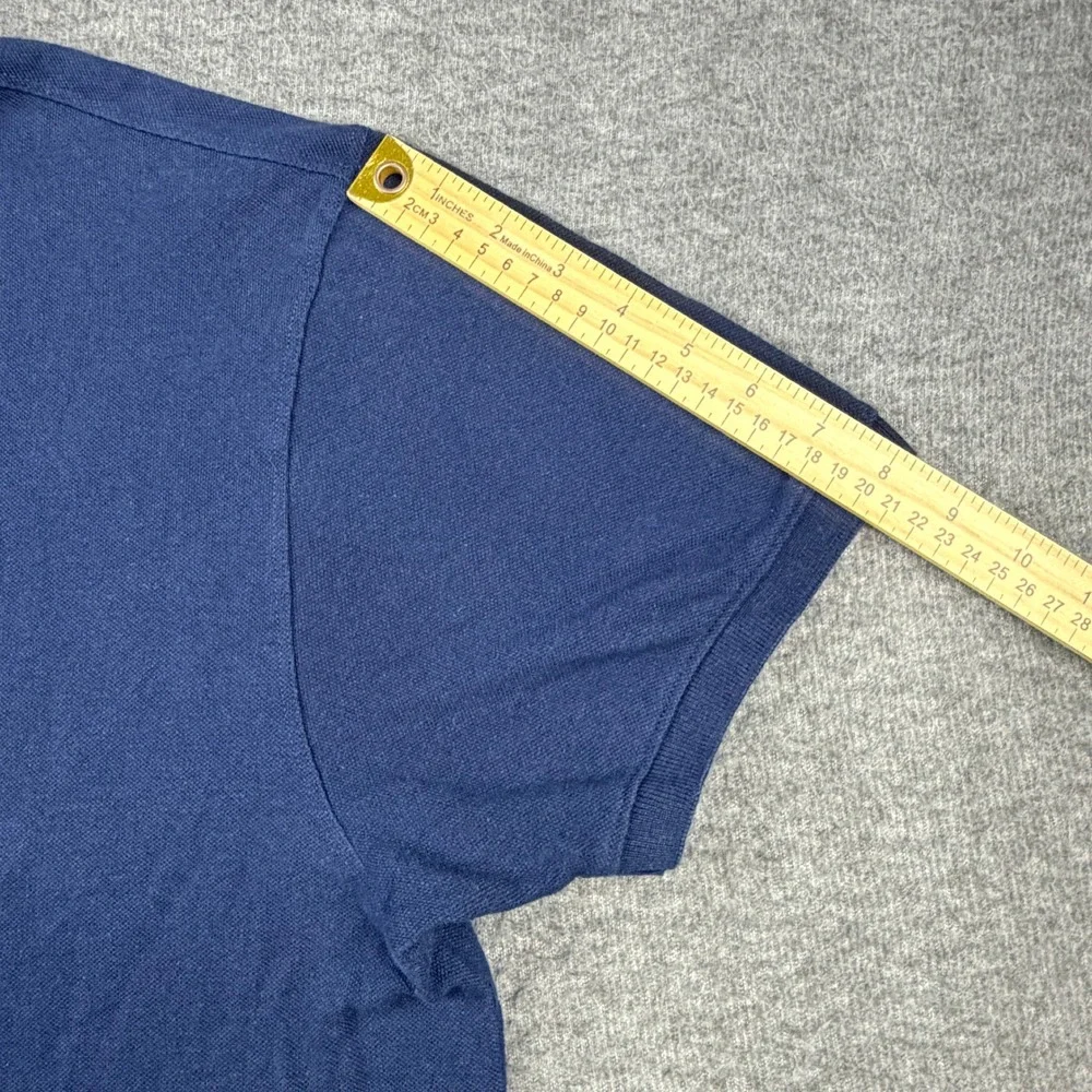 Banana Republic Men's XL Organic Cotton Pique Polo Shirt Navy Blue‎ Short Sleeve